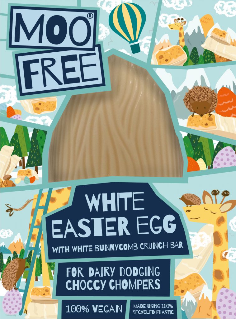 Large White Bunnycomb Crunch Egg RGB Moo Free extends Easter range with three new products
