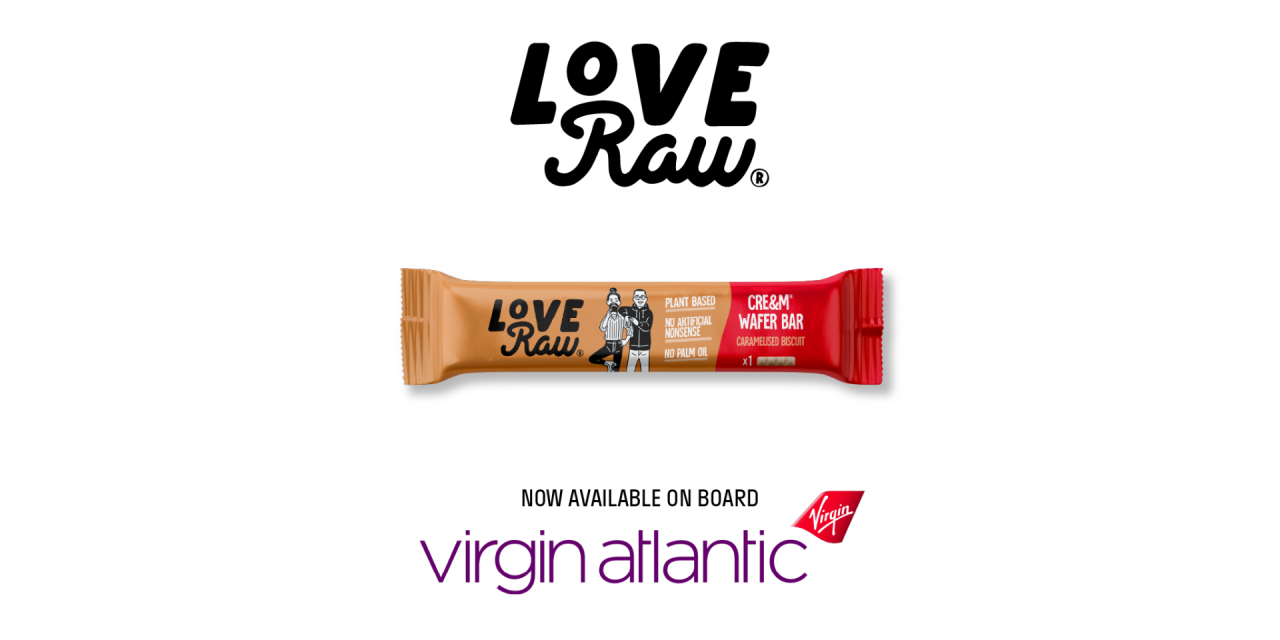 LoveRaw launches into its first airline, Virgin Atlantic 