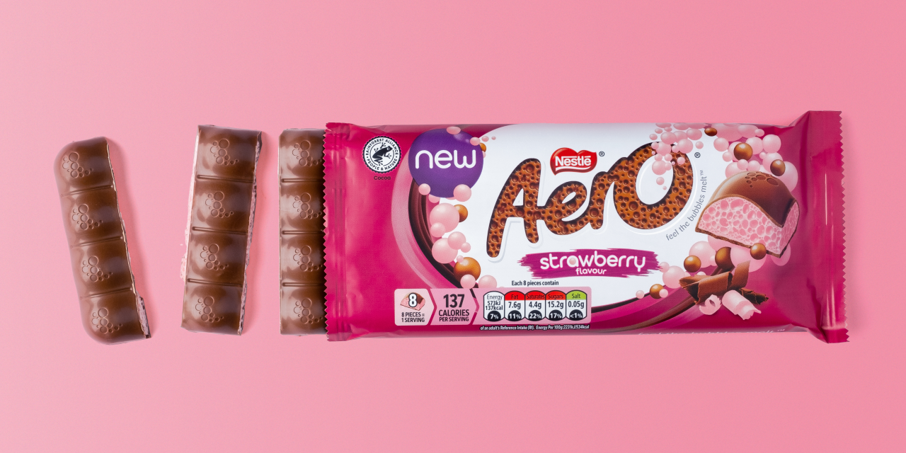 Out now: New Aero Strawberry flavour sharing bar