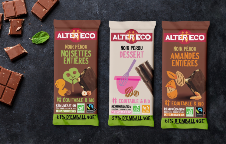Amcor and Alter Eco introduce lighter-weight paper-based packaging for chocolate bars